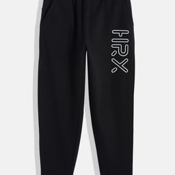 HRX by Hrithik Roshan Boys Black Printed Cotton Joggers-image-17