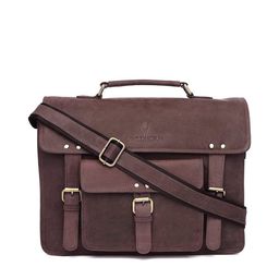 WildHorn Men Brown Solid Genuine Leather Laptop Bag-38