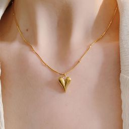 Jewels Galaxy Gold Plated Heart Shaped Pendant With Chain-picture-21