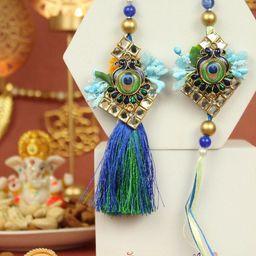 TIED RIBBONS Set Of 2 Bhaiya Bhabhi Rakhi With Roli Chawal-image-53
