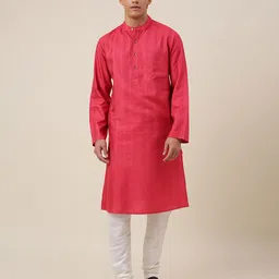 Fabindia Men Pink Kurta-picture-14