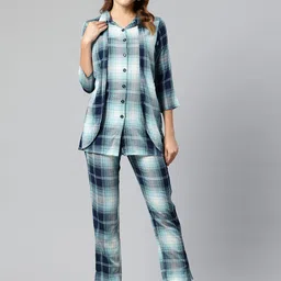 Cottinfab Checked Print Shirt with Trouser-8