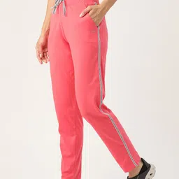FEMEA Women Pink Solid Straight-Fit Track Pants-image-76