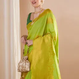 Saree mall Ethnic Motifs Woven Design Zari Banarasi Sarees-image-75
