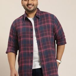 Sztori Men Plus Size Original Opaque Checked Casual Shirt-35