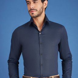 LOUIS STITCH Opaque Printed Cotton Formal Shirt-picture-15