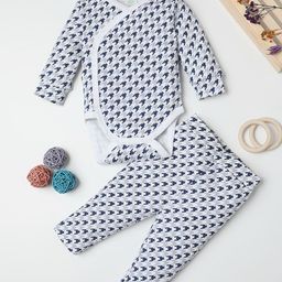 Fancy Fluff Boys Abstract Printed Pure Cotton Night Suit-image-10
