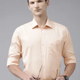Van Heusen Checked Pure Cotton Formal Shirt-image-39