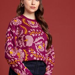 all about you Floral Self Design Pullover-36