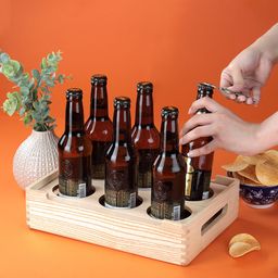 Utopia Choice Cresta Ash Wood Beer Serving Caddy-image-5