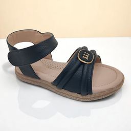 Lil Lollipop Girls Applique Detail Open Toe Flats-40