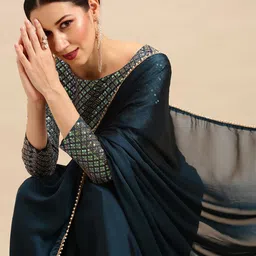 Anouk Sequinned Pure Georgette Saree-image-86