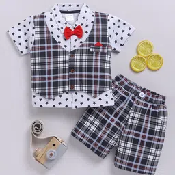 Moms Love Infant Boys Printed Pure Cotton Clothing Set-53