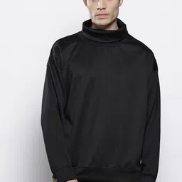 The Indian Garage Co Self Design Turtle Neck Drop-Shoulder Sleeves Sweatshirt-85