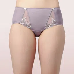 Enamor Women Lavender-Colored Solid Basic Briefs-image-30