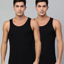 Heelium Men Pack Of 2  Anti Odour Bamboo Innerwear Vests-image-113