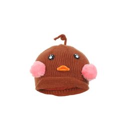 FabSeasons Boys Brown & Pink Self Design Beanie-47