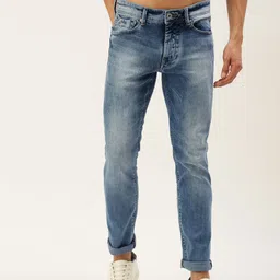 Flying Machine Men Blue Prince Slim Fit Heavy Fade Stretchable Jeans-picture-46