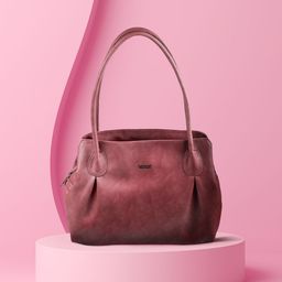 Mochi Peach-Coloured Structured Shoulder Bag-9