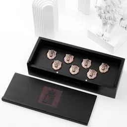 COSA NOSTRAA Set Of 7 Metallic Lion-King Buttons-picture-10