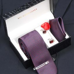 MUTAQINOTI Men Silk Blend Necktie Accessory Gift Set-image-94