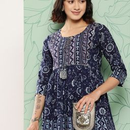 KALINI Blue Printed Tunic-image-30