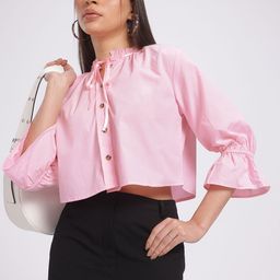 glitchez Bow It Over Crop Shirt Style Top-image-51