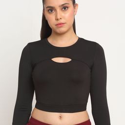 Invincible Women Front Hole Crop Top-image-41