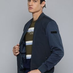 Flying Machine Men Navy Blue Bomber Jacket-image-40