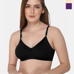 intimacy LINGERIE Pack of 3 Non Padded Cotton Everyday Bra - Medium Coverage-picture-50
