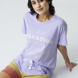 I like me Purple Printed Pure Cotton Night suit-image-48