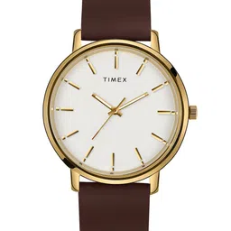 Timex Men Brass Dial & Leather Straps Analogue Watch- TW0TG8019-50
