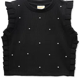 SPUNKIES Girls Ribbed Beads Beaded Jacquard Top-picture-55