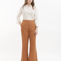 RAREISM Women Regular Fit High-Rise Linen Trousers-image-63