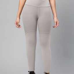 Reebok Women Grey Solid Training Supply Puremove Tights-image-42