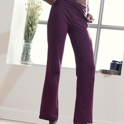 KIMJALY By Decathlon Women Burgundy Organic Cotton Yoga Pants-picture-26