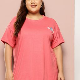Sztori Plus Size Printed Drop-Shoulder Sleeves T-shirt-picture-41