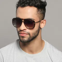 IDEE Men Aviator Sunglasses with UV Protected Lens IDS2938C2SG-18