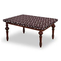 Stylista Brown & White Floral Printed Waterproof Rectangle 1.21 m x 91.44 cm Table Cover-image-68