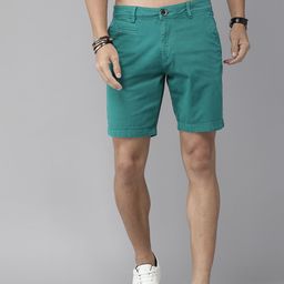 Roadster Men Turquoise Blue Solid Regular Fit Shorts-37
