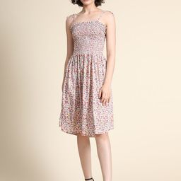BAESD Floral Printed Fit & Flare Dress-image-54