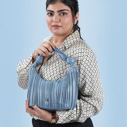 Metro PU Structured Shoulder Bag with Fringed-54