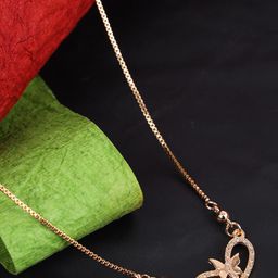 Anikas Creation Gold-Plated AD-Studded Handcrafted Necklace-7