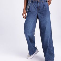 glitchez Women Denim Drift Faded Baggy Jeans-image-16