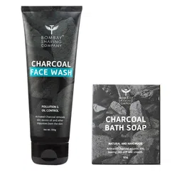 Bombay Shaving Company Unisex Set of 3 Charcoal Bath Soaps & Charcoal Face Wash-7