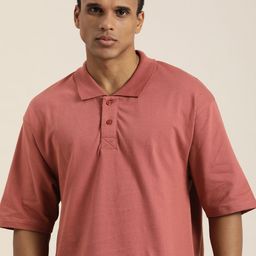 DILLINGER Men Solid Oversized Polo Collar T-shirt-image-65