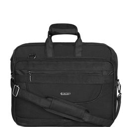 LOREM Men Black Textured Laptop Bag-25