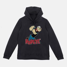 Popeye Boys Black  Red Printed Hooded Sweatshirt With Attached Face Covering-picture-16