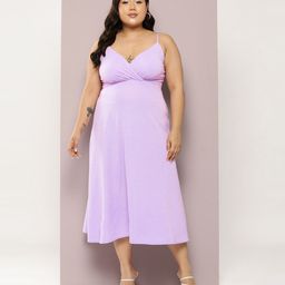Qurvii+ Plus Size Fit & Flare Midi Dress-24