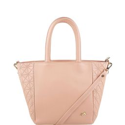 Metro Pink Textured PU Shopper Handheld Bag-47